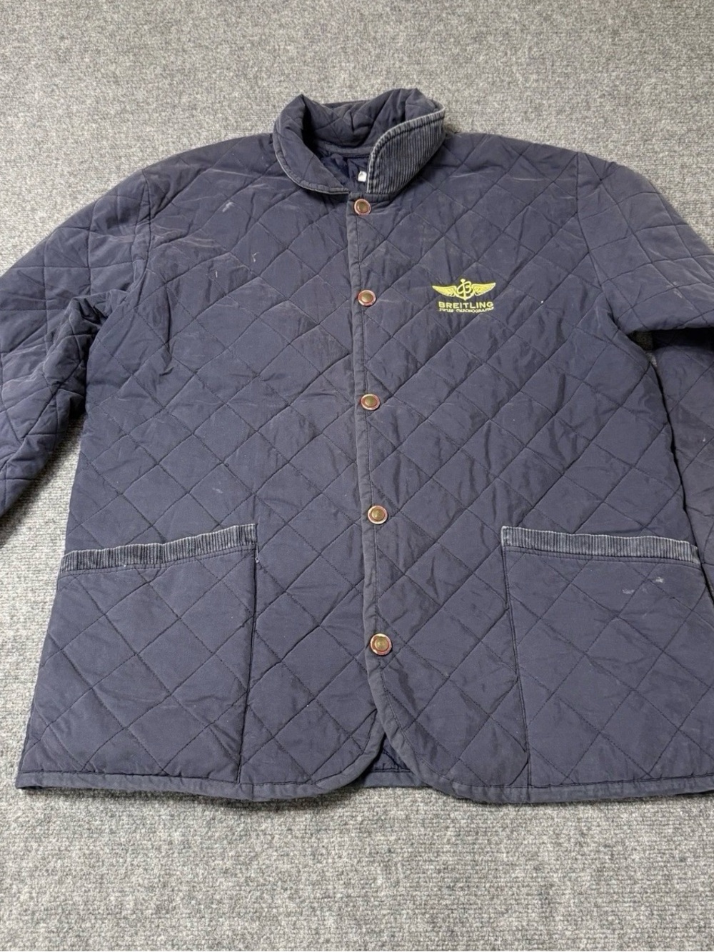 Breitling Fleece Buttom Up Mens XL Swiss Chronographs Embroidered Jacket